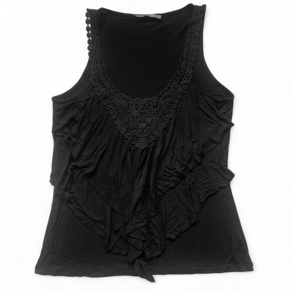 Smart Set Boho Frilly Crochet Tank - Picture 2 of 4